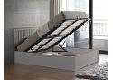 4ft6 Malmo Pearl Grey Wooden Ottoman Storage Lift Up Bed Frame 2
